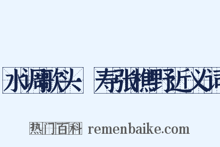 水调歌头·寿张樵野近义词是什么意思的图片